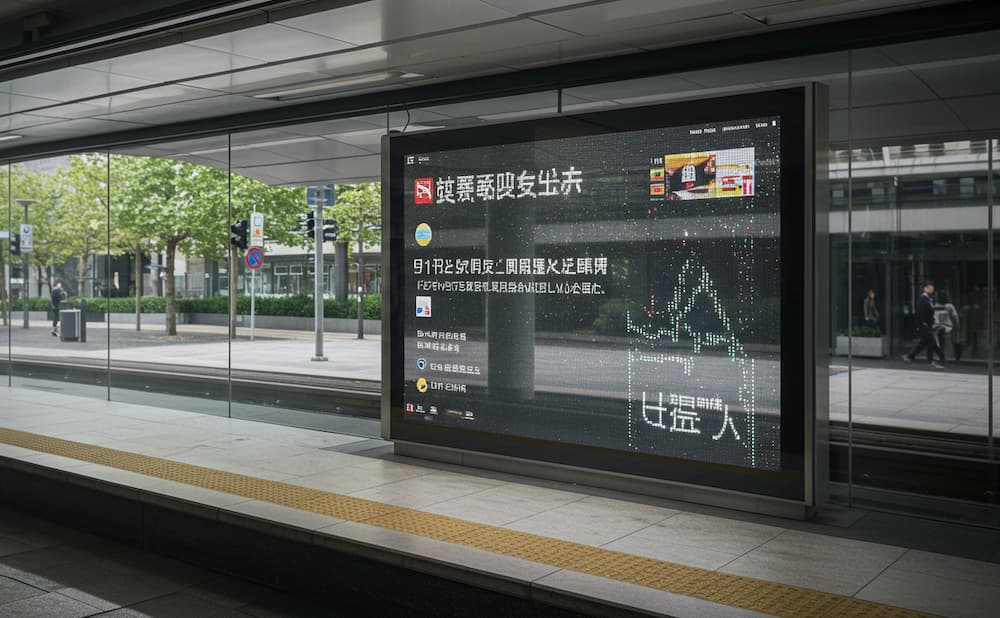 公共交通機関の案内板